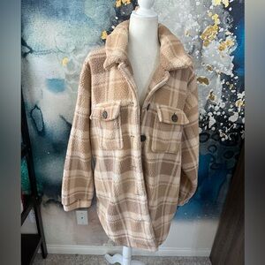 Love Tree | Fleece Plaid Shacket